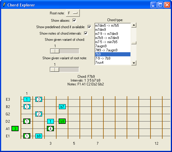 ChordExplorer main window